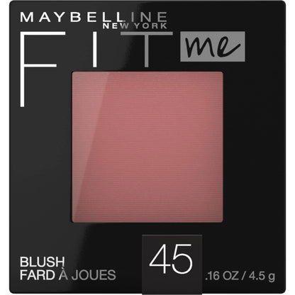 Maybelline Fit Me Blush, Lightweight, Smooth, Blendable, Long-lasting All-Day Face Enhancing Makeup Color, Plum, 1 Count 45 PLUM - DivineLuxes