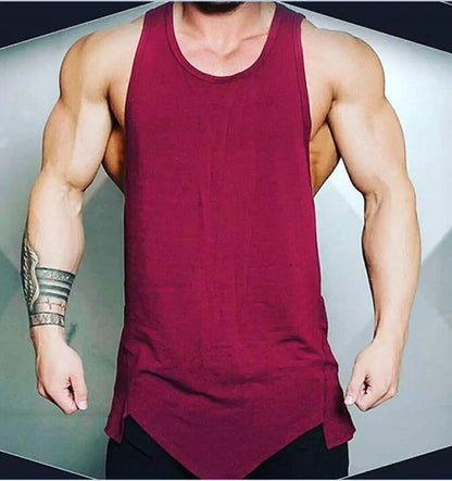 Men's Athletic Gym Fitness Tank Top Solid Sleeveless Vest - DivineLuxes