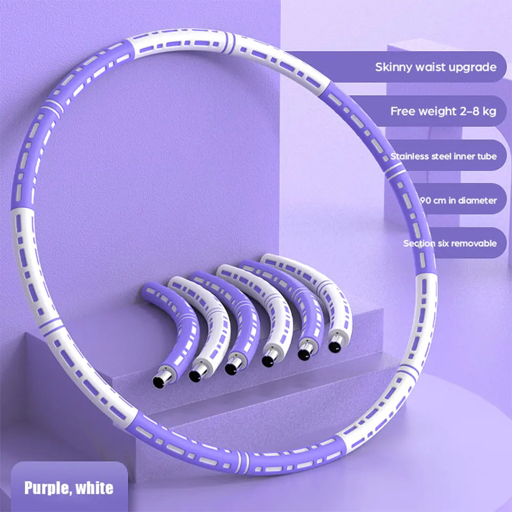 Stainless Steel Removable Fitness Hoop: Abdomen Workout Circle - DivineLuxes