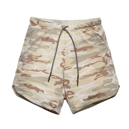 Yellow Camo Dry Sports Shorts for men