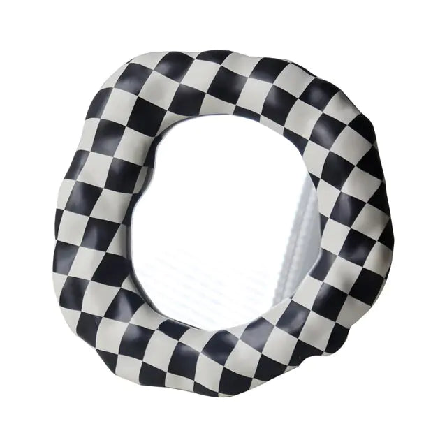 Black & White Checkerboard Vanity Mirror - DivineLuxes