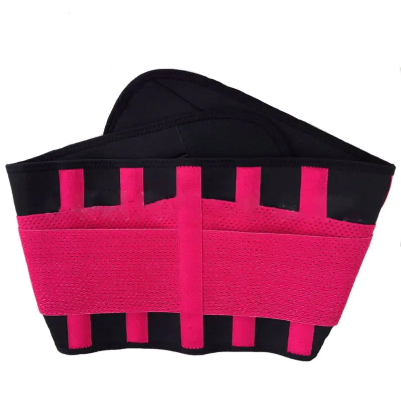 Back feature of BackWorkout Sweat Belt Pink