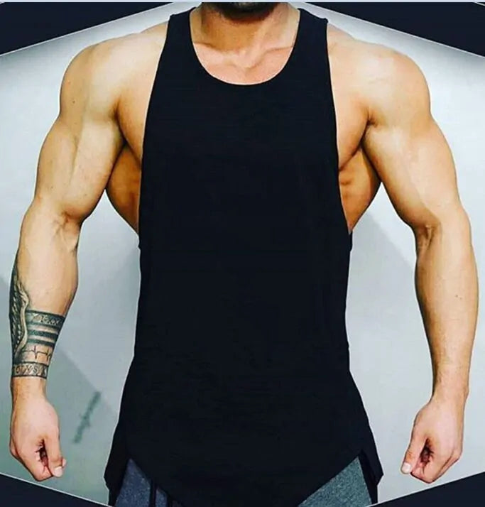 Men's Athletic Gym Fitness Tank Top Solid Sleeveless Vest - DivineLuxes