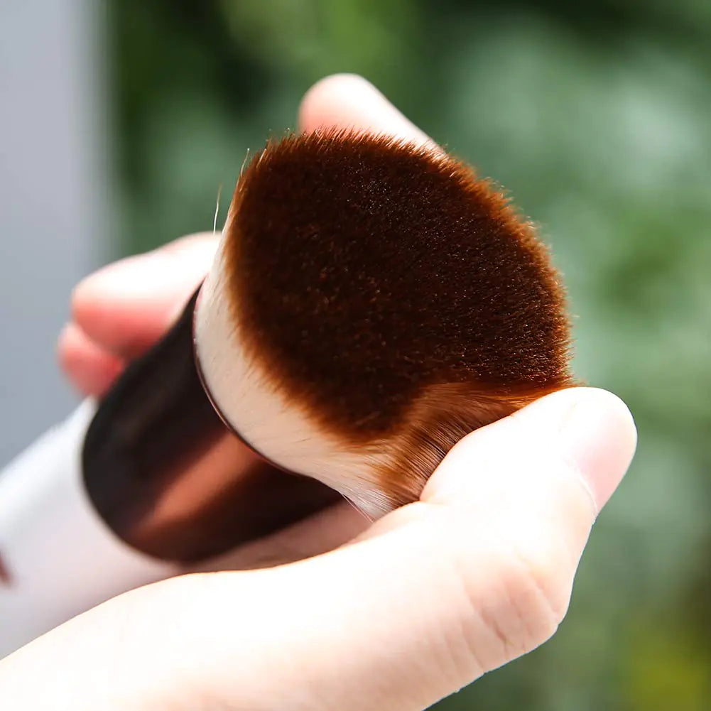 DUcare Foundation Brush Flat Top Kabuki Self Tanner Brush Synthetic Professional Makeup Brush Liquid Blending Mineral Powder Buffing Stippling Makeup Tools, Rose Golden/White rose gold - DivineLuxes