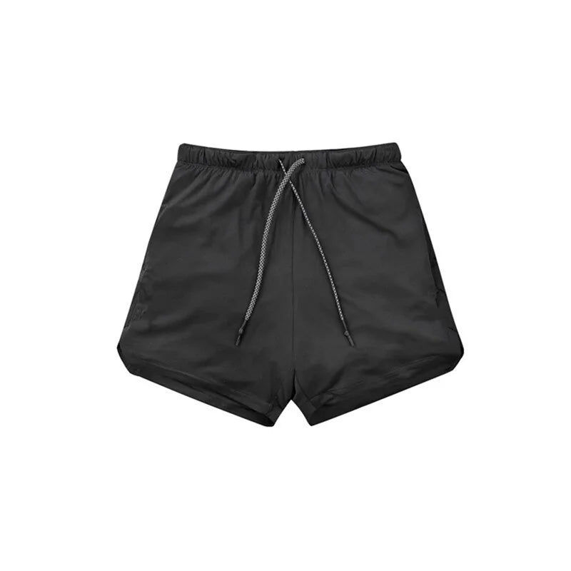 Black Dry Sports Shorts for men_ Gray