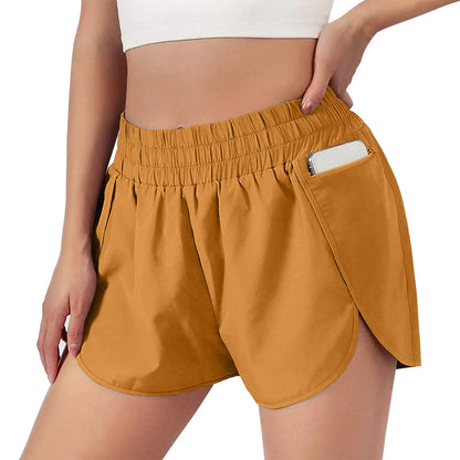 Women's Workout Shorts Yellow