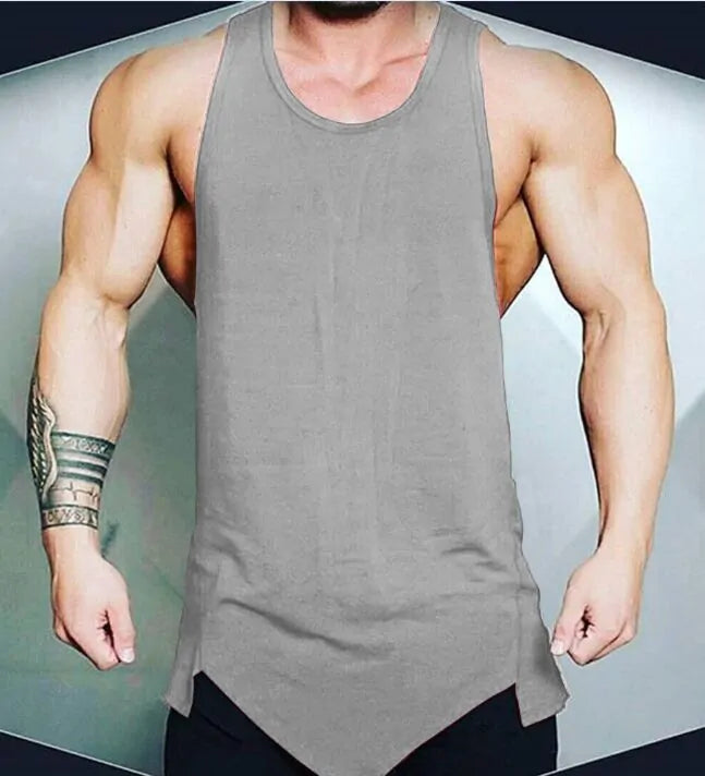 Men's Athletic Gym Fitness Tank Top Solid Sleeveless Vest - DivineLuxes