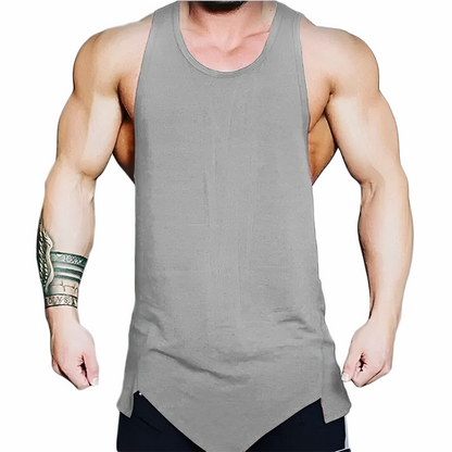 Men's Athletic Gym Fitness Tank Top Solid Sleeveless Vest - DivineLuxes